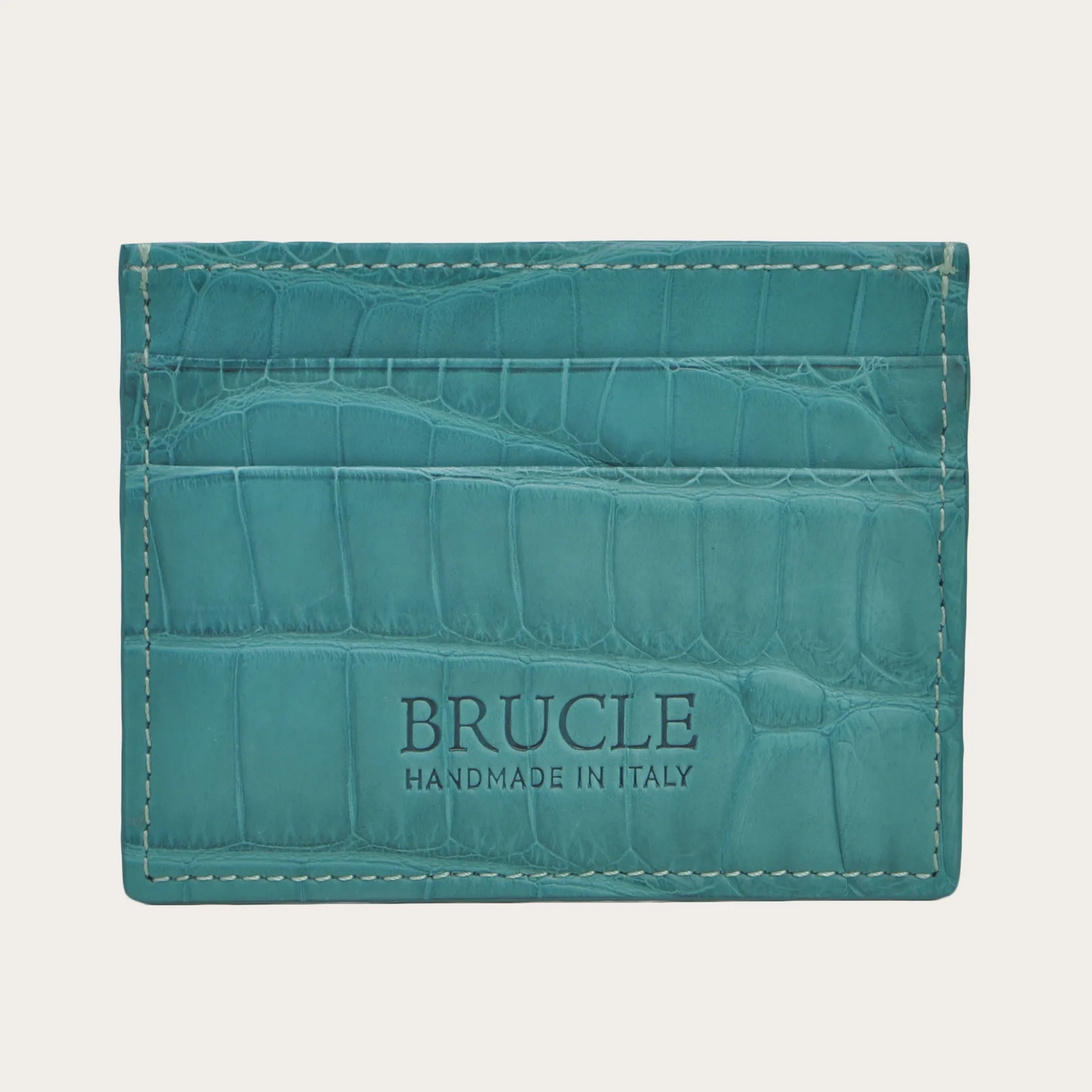 Créez votre porte-cartes personnalisé en alligator vert | Brucle Luxe