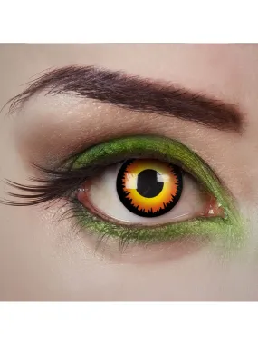Lentilles de Contact Halloween Yeux de Loup-Garou – Effet Orange Dentelé : 1 jour 