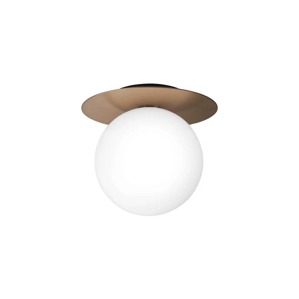 Liila 1 Applique Murale/Plafonnier IP44 Large Dark Bronze/Opal - Nuura